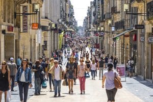 Bordeaux, vue générale de la rue Sainte Catherine